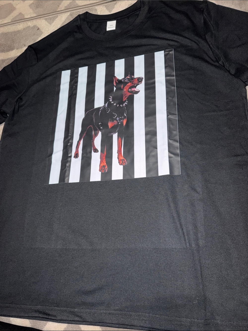 Men’s 2X Doberman print tee / NEW